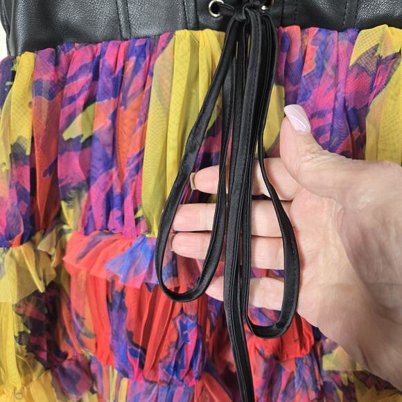 Akira Avril Tulle Corset Mini Dress sz S Multicolor Rainbow Punk Princess NEW - Picture 9 of 16